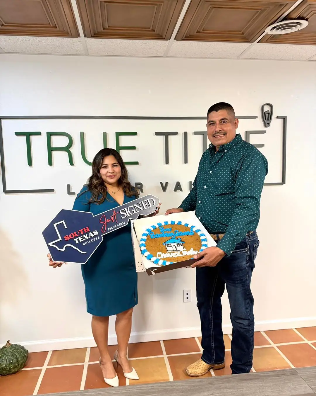 The Chavez family on the day they closed on their new home