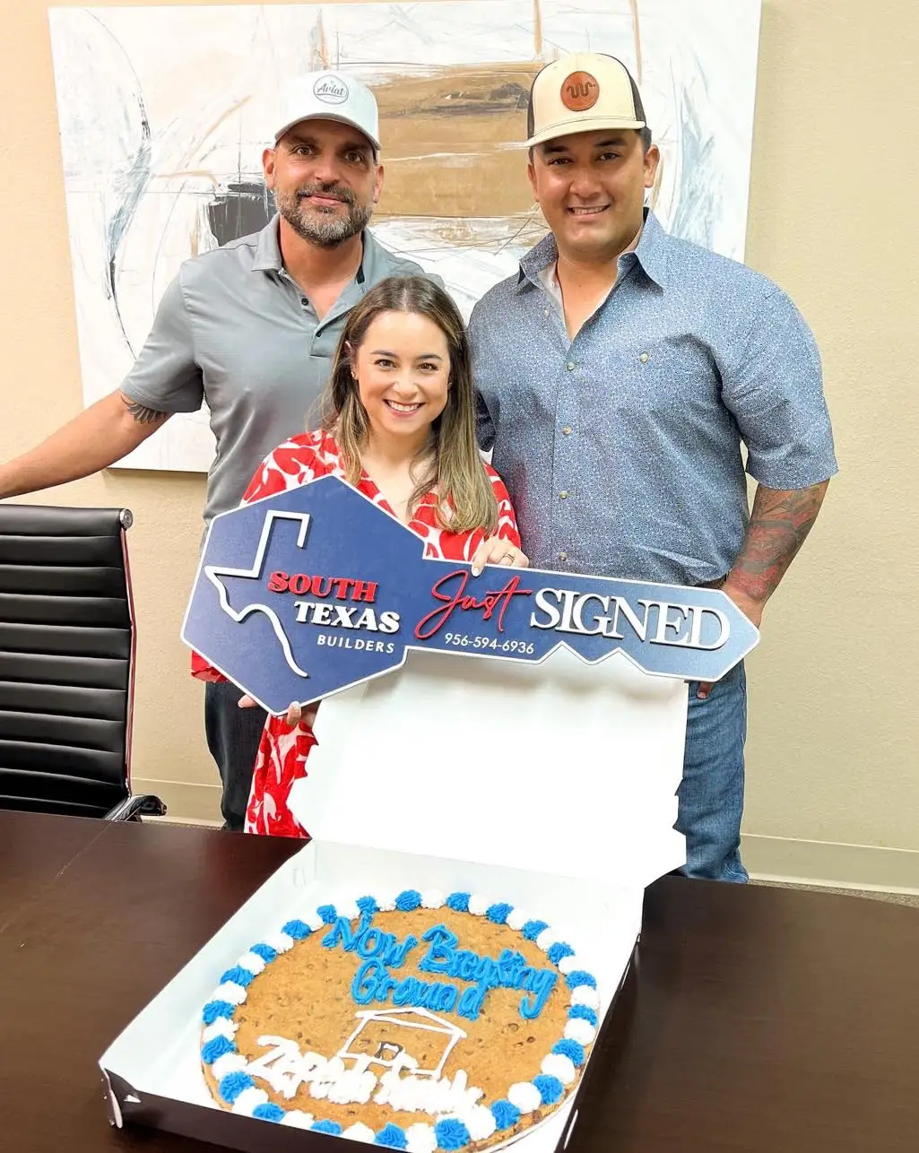 The Zepeda family celebrating the start of their build